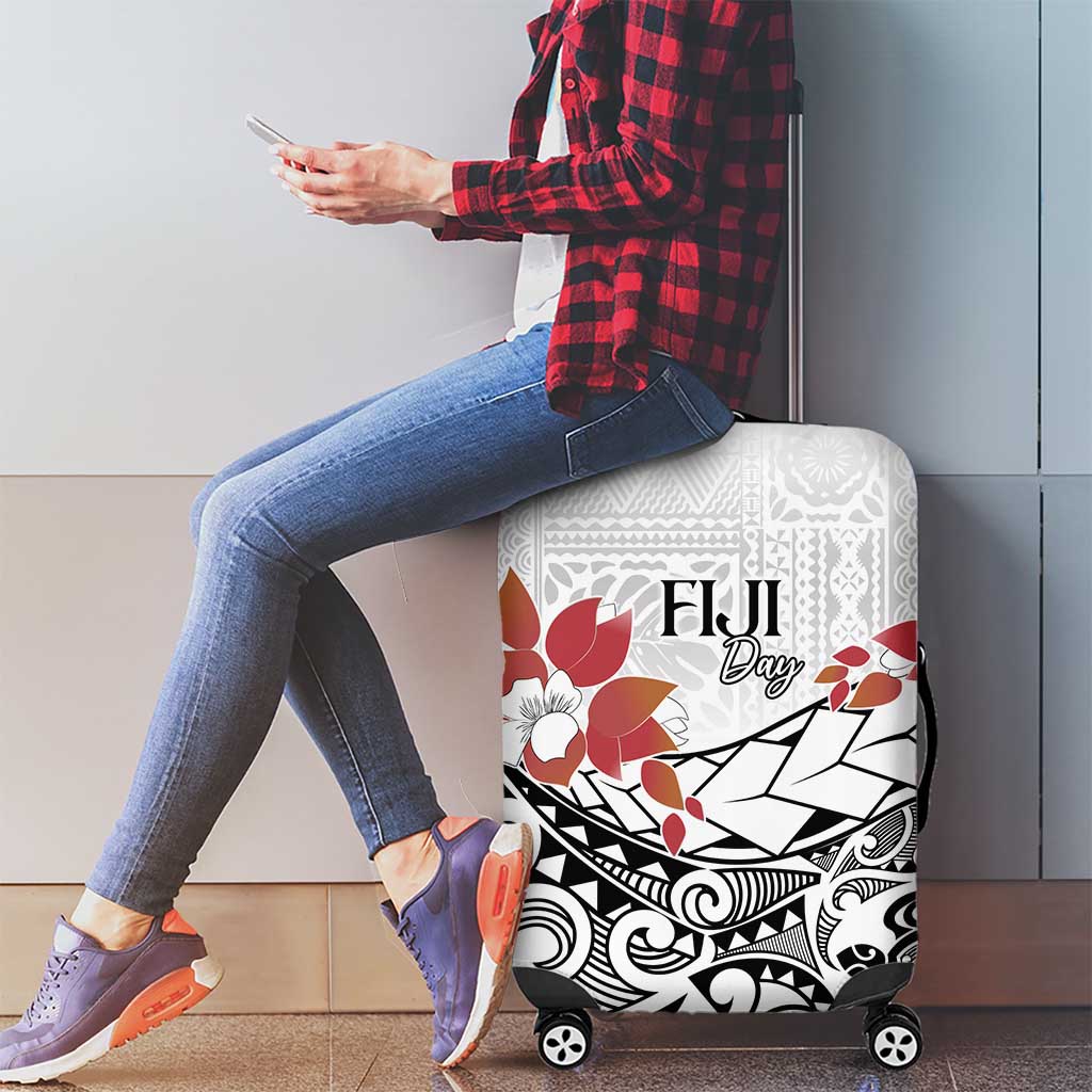 Bula Fiji Day Luggage Cover Tagimaucia on Masi Pattern LT7 - Polynesian Pride