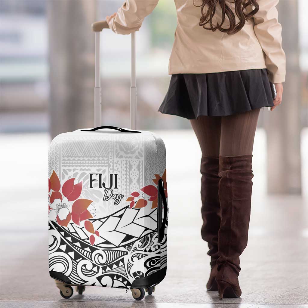 Bula Fiji Day Luggage Cover Tagimaucia on Masi Pattern LT7 - Polynesian Pride