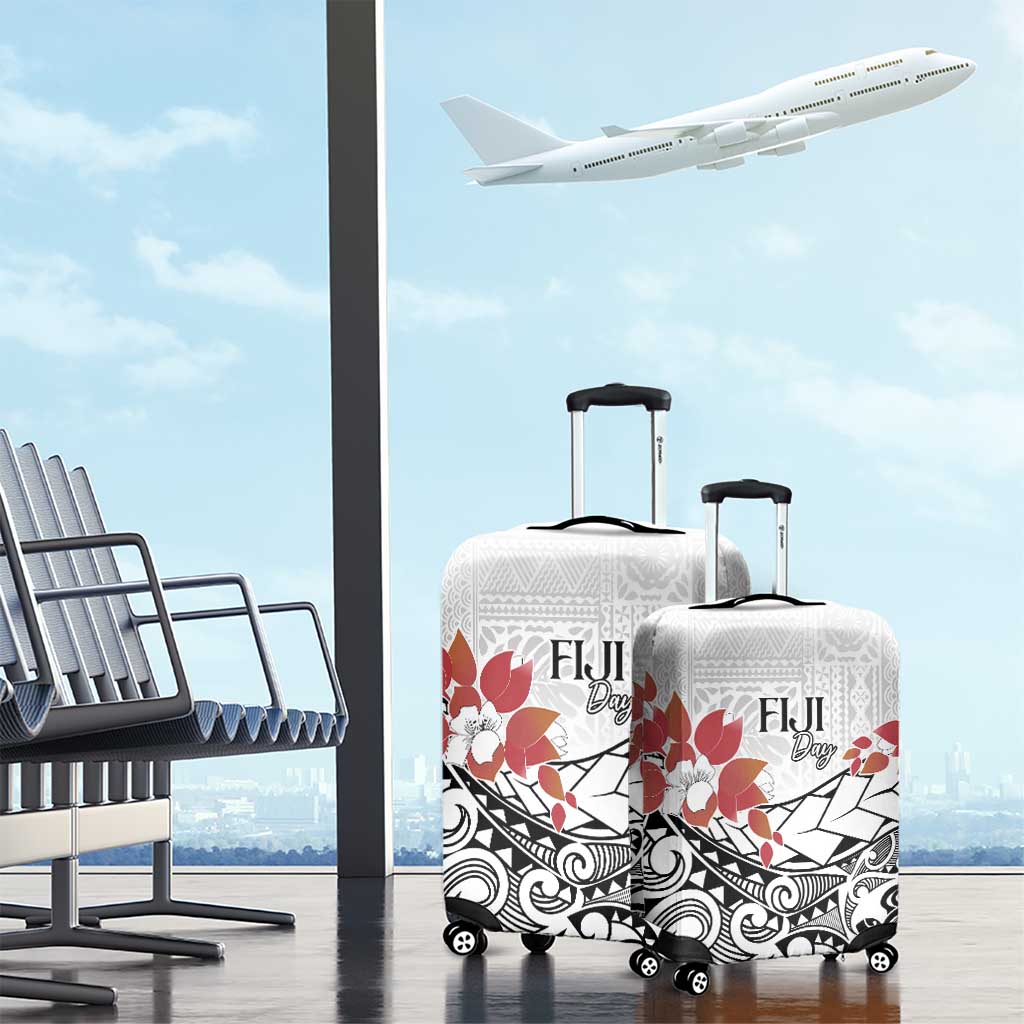 Bula Fiji Day Luggage Cover Tagimaucia on Masi Pattern LT7 - Polynesian Pride