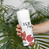 Bula Fiji Day Skinny Tumbler Tagimaucia on Masi Pattern LT7 - Polynesian Pride