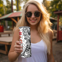 Bula Fiji Day Skinny Tumbler Tagimaucia on Masi Pattern LT7 - Polynesian Pride