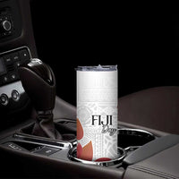 Bula Fiji Day Skinny Tumbler Tagimaucia on Masi Pattern LT7 - Polynesian Pride