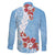 Bula Fiji Day Family Matching Summer Maxi Dress and Hawaiian Shirt Tagimaucia on Masi Pattern - Turquoise