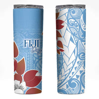 Bula Fiji Day Skinny Tumbler Tagimaucia on Masi Pattern - Turquoise LT7 Turquoise - Polynesian Pride