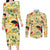 Aloha Hawaii Couples Matching Long Sleeve Bodycon Dress and Long Sleeve Button Shirt I'iwi on Mamane Pastel Cream