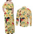 Aloha Hawaii Couples Matching Off Shoulder Maxi Dress and Long Sleeve Button Shirt I'iwi on Mamane Pastel Cream