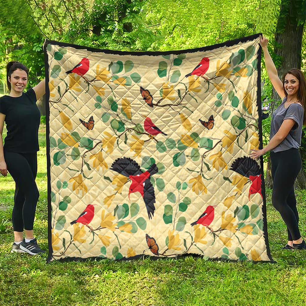 Aloha Hawaii Quilt I'iwi on Mamane Pastel Cream LT7 - Polynesian Pride