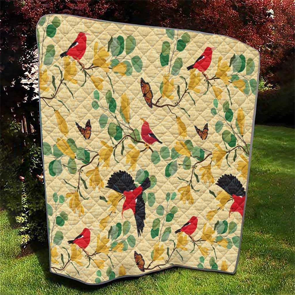 Aloha Hawaii Quilt I'iwi on Mamane Pastel Cream LT7 - Polynesian Pride