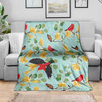 Aloha Hawaii Blanket I'iwi on Mamane Pastel Turquoise