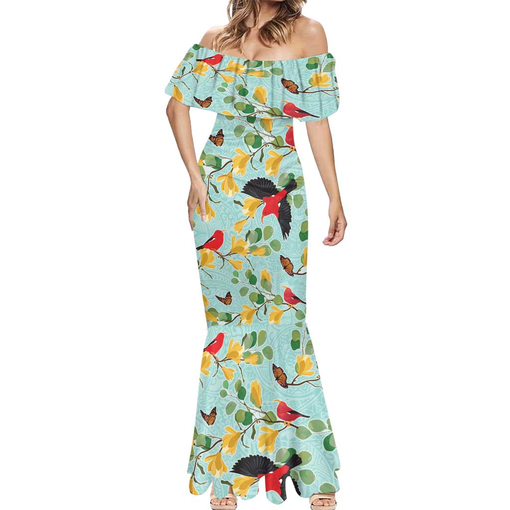 Aloha Hawaii Mermaid Dress I'iwi on Mamane Pastel Turquoise