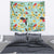 Aloha Hawaii Tapestry I'iwi on Mamane Pastel Turquoise