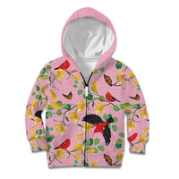 Aloha Hawaii Kid Hoodie I'iwi on Mamane Pastel Pink