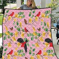 Aloha Hawaii Quilt I'iwi on Mamane Pastel Pink LT7 Pink - Polynesian Pride