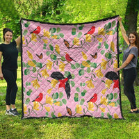 Aloha Hawaii Quilt I'iwi on Mamane Pastel Pink LT7 - Polynesian Pride
