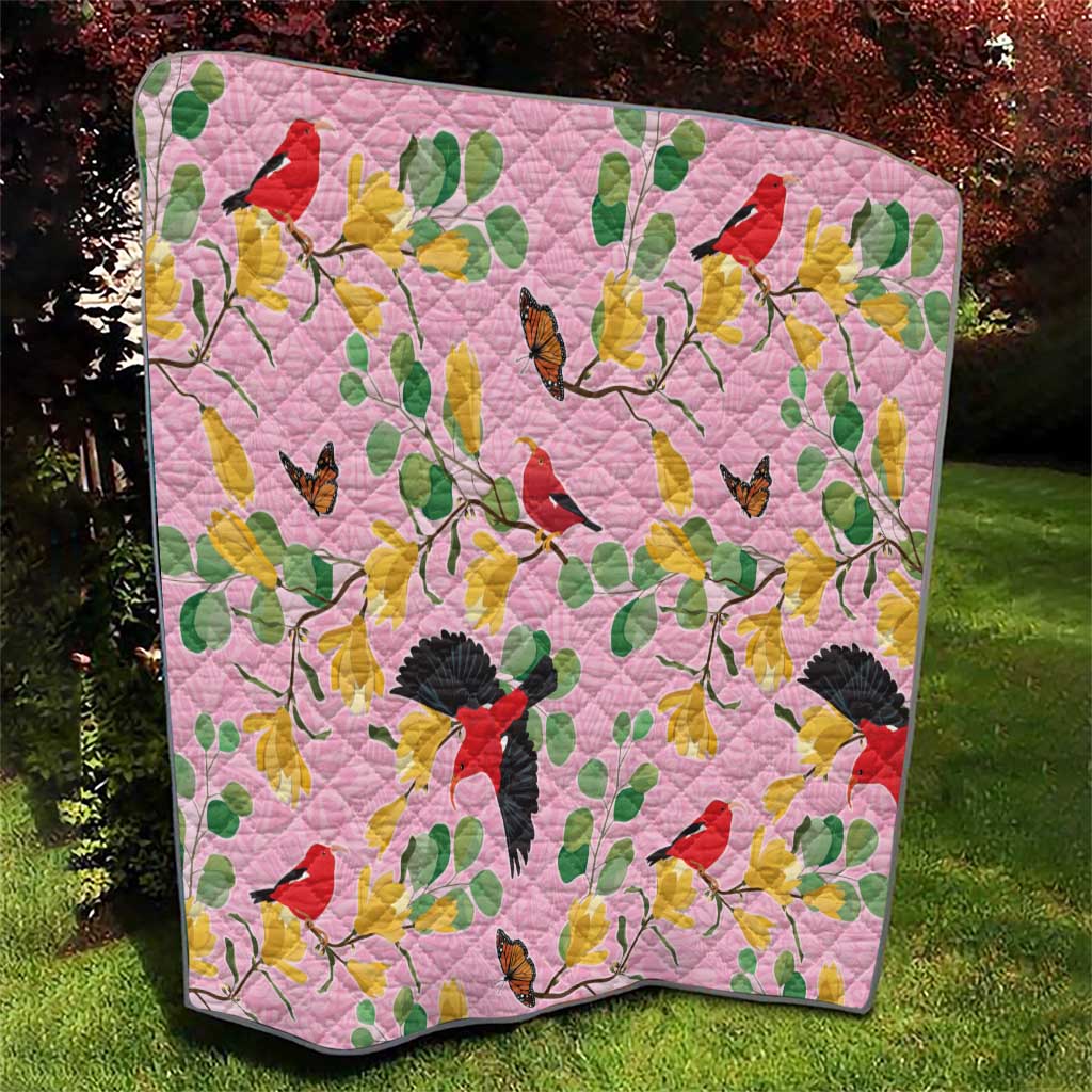 Aloha Hawaii Quilt I'iwi on Mamane Pastel Pink LT7 - Polynesian Pride