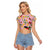 Aloha Hawaii Raglan Cropped T Shirt I'iwi on Mamane Pastel Pink