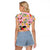 Aloha Hawaii Raglan Cropped T Shirt I'iwi on Mamane Pastel Pink