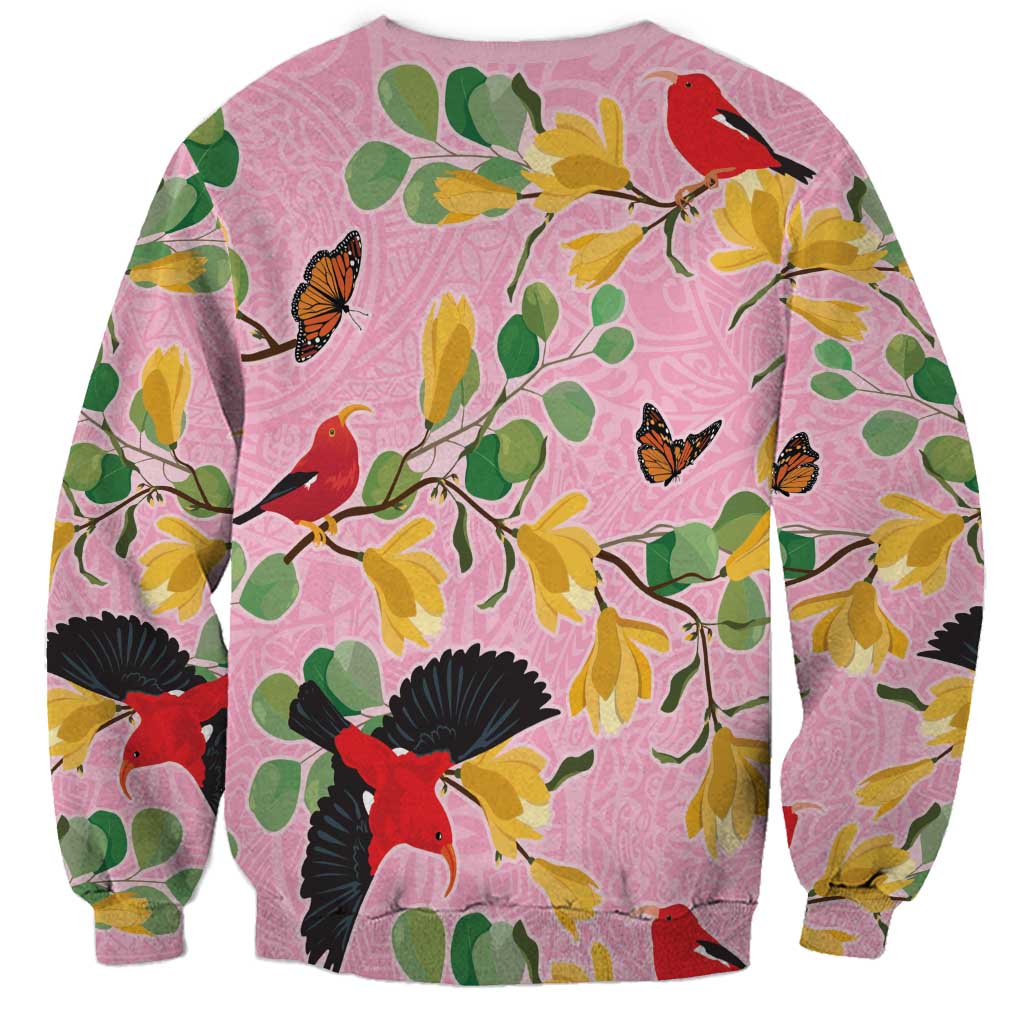 Aloha Hawaii Sweatshirt I'iwi on Mamane Pastel Pink