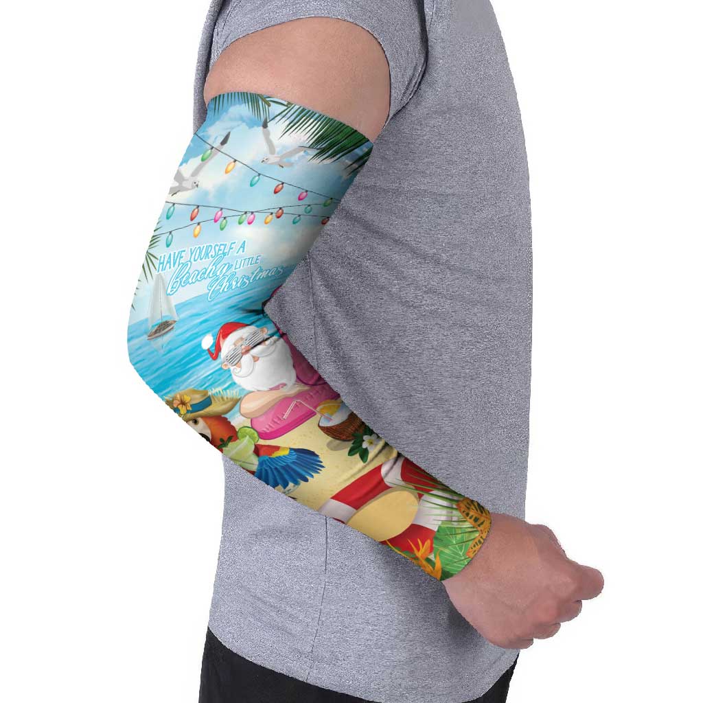 Have Yourself A Beachy Little Christmas Arm Sleeves with Santa Chilling - Polynesian Pride