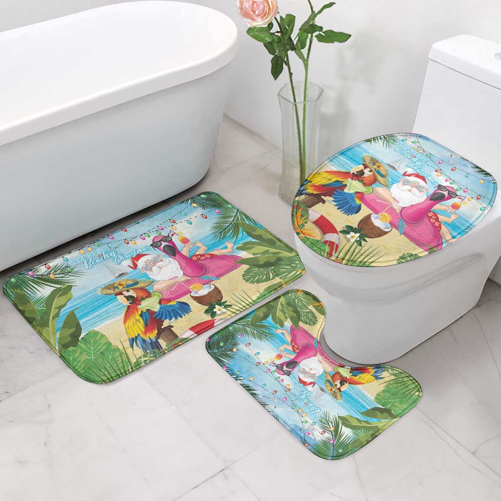 Have Yourself A Beachy Little Christmas Bathroom Set with Santa Chilling - Polynesian Pride