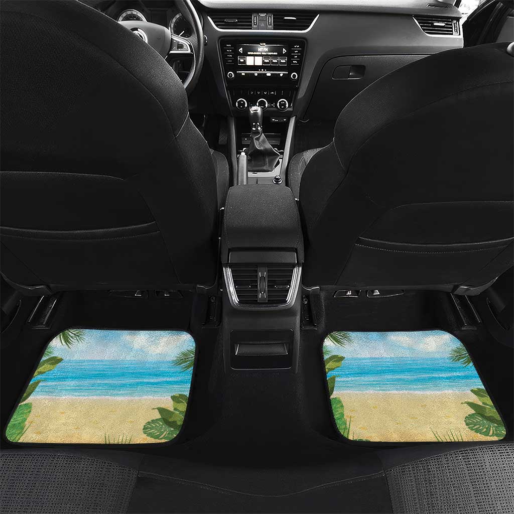 Have Yourself A Beachy Little Christmas Car Mats with Santa Chilling - Polynesian Pride