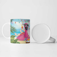 Have Yourself A Beachy Little Christmas Ceramic Mug with Santa Chilling - Polynesian Pride