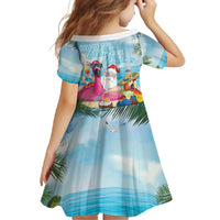 Have Yourself A Beachy Little Christmas Family Matching Summer Maxi Dress and Hawaiian Shirt with Santa Chilling - Polynesian Pride