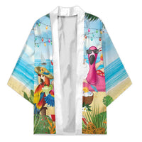 Have Yourself A Beachy Little Christmas Kimono with Santa Chilling - Polynesian Pride