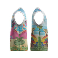 Have Yourself A Beachy Little Christmas Knitted V-Neck Vest with Santa Chilling - Polynesian Pride