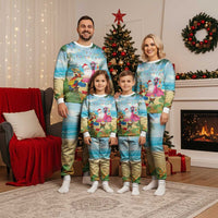 Have Yourself A Beachy Little Christmas Pajama Set with Santa Chilling - Polynesian Pride