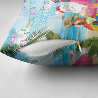 Have Yourself A Beachy Little Christmas Pillow Cover with Santa Chilling - Polynesian Pride