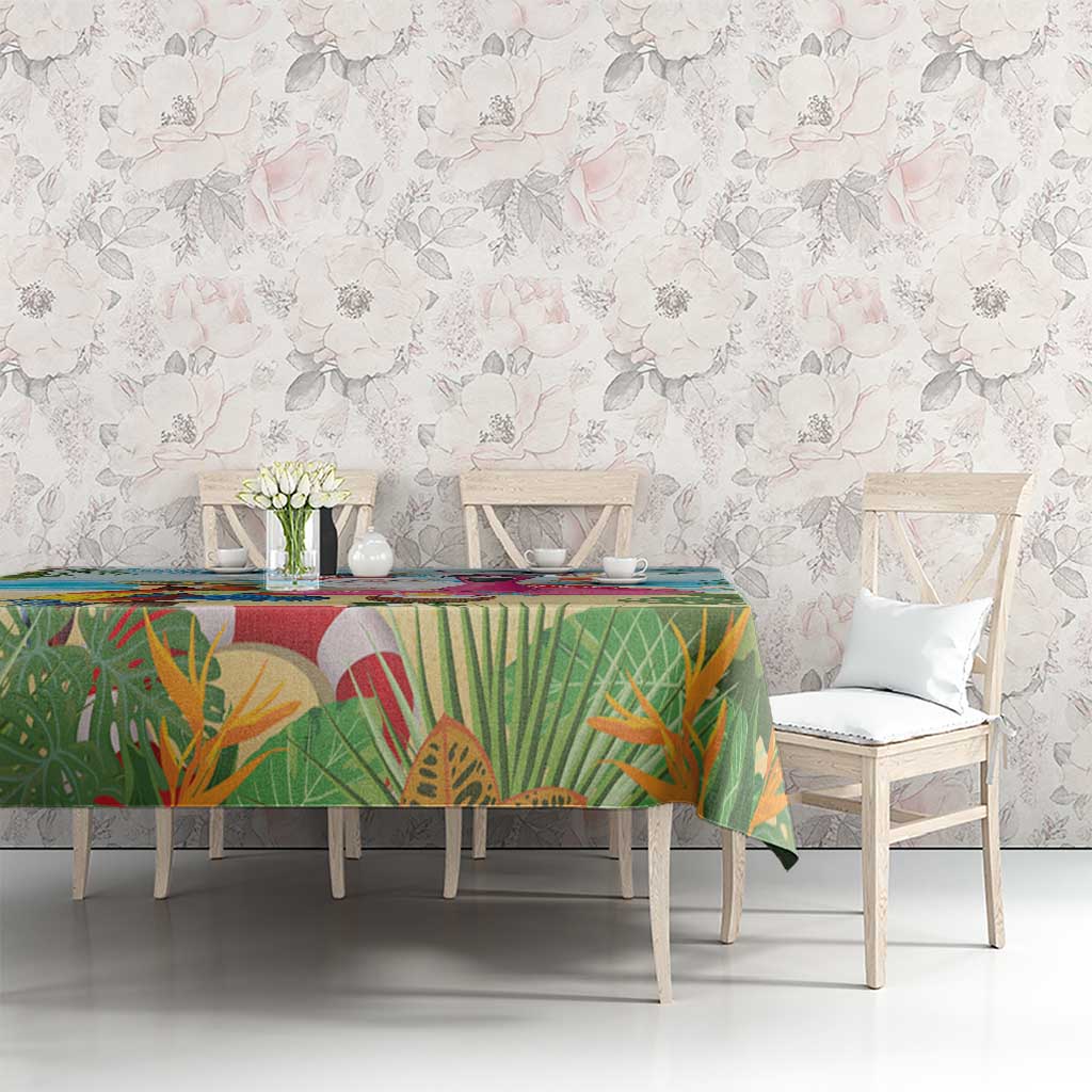 Have Yourself A Beachy Little Christmas Tablecloth with Santa Chilling - Polynesian Pride