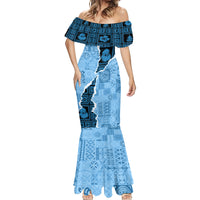 Bula Fiji Tapa Mix Christmas Mermaid Dress Vintage Style LT7 - Polynesian Pride