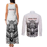 Aotearoa Personalized Couples Matching Tank Maxi Dress and Long Sleeve Button Shirt Proud To Be Maori