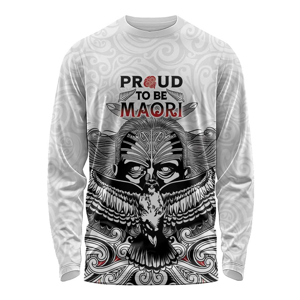 Aotearoa Personalized Long Sleeve Shirt Proud To Be Maori LT7 Unisex White - Polynesian Pride