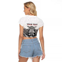 Aotearoa Personalized Raglan Cropped T Shirt Proud To Be Maori