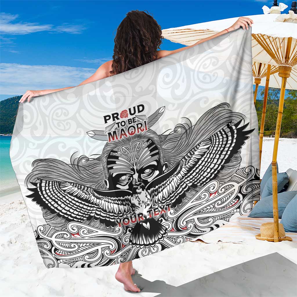 Aotearoa Personalized Sarong Proud To Be Maori LT7 One Size 44 x 66 inches White - Polynesian Pride