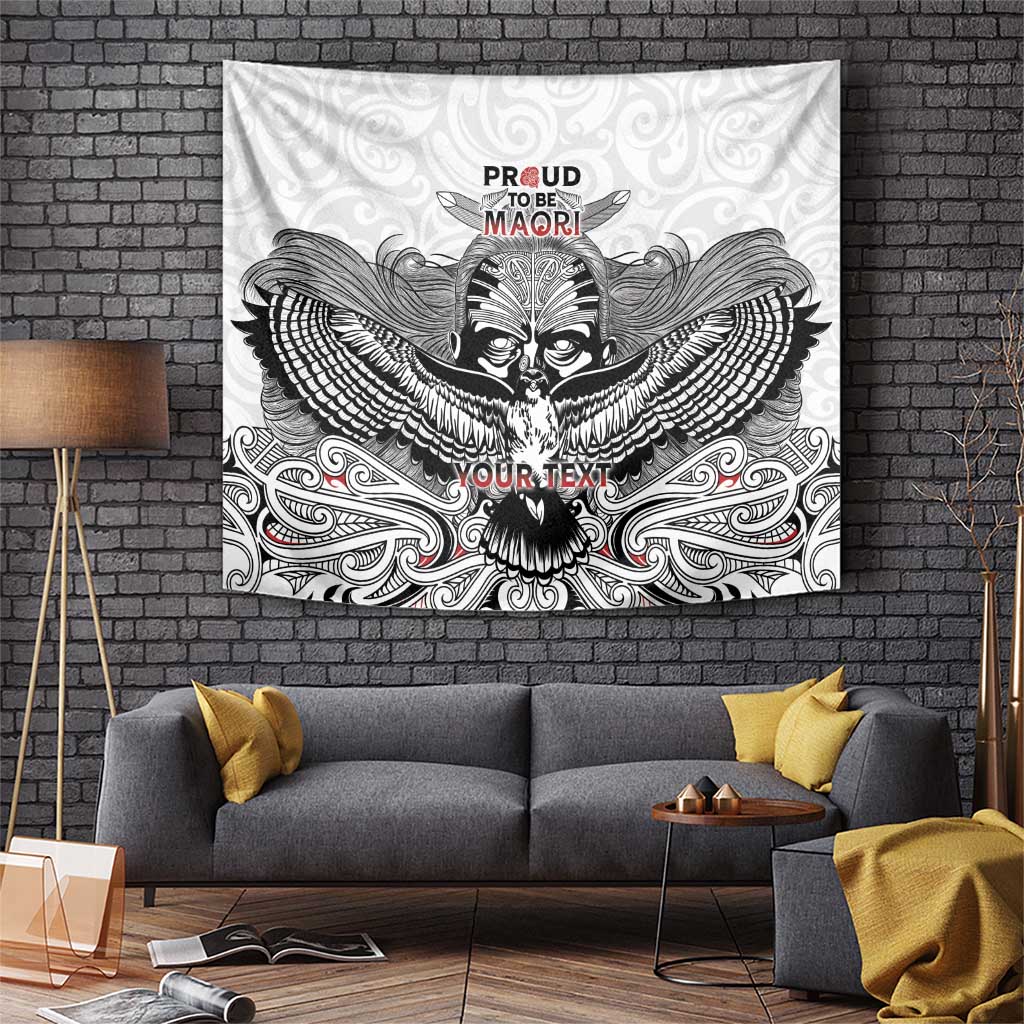 Aotearoa Personalized Tapestry Proud To Be Maori LT7 White - Polynesian Pride