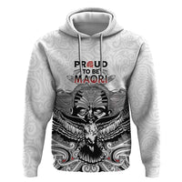 Aotearoa Personalized Zip Hoodie Proud To Be Maori LT7 Pullover Hoodie White - Polynesian Pride