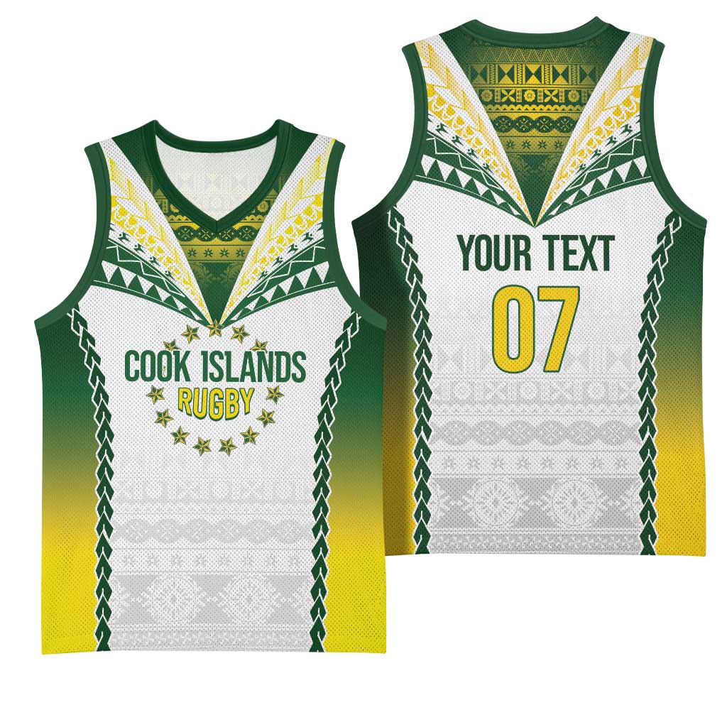 Cook Islands Rugby Custom Basketball Jersey Kuki's Aitu Champions - Polynesian Pride