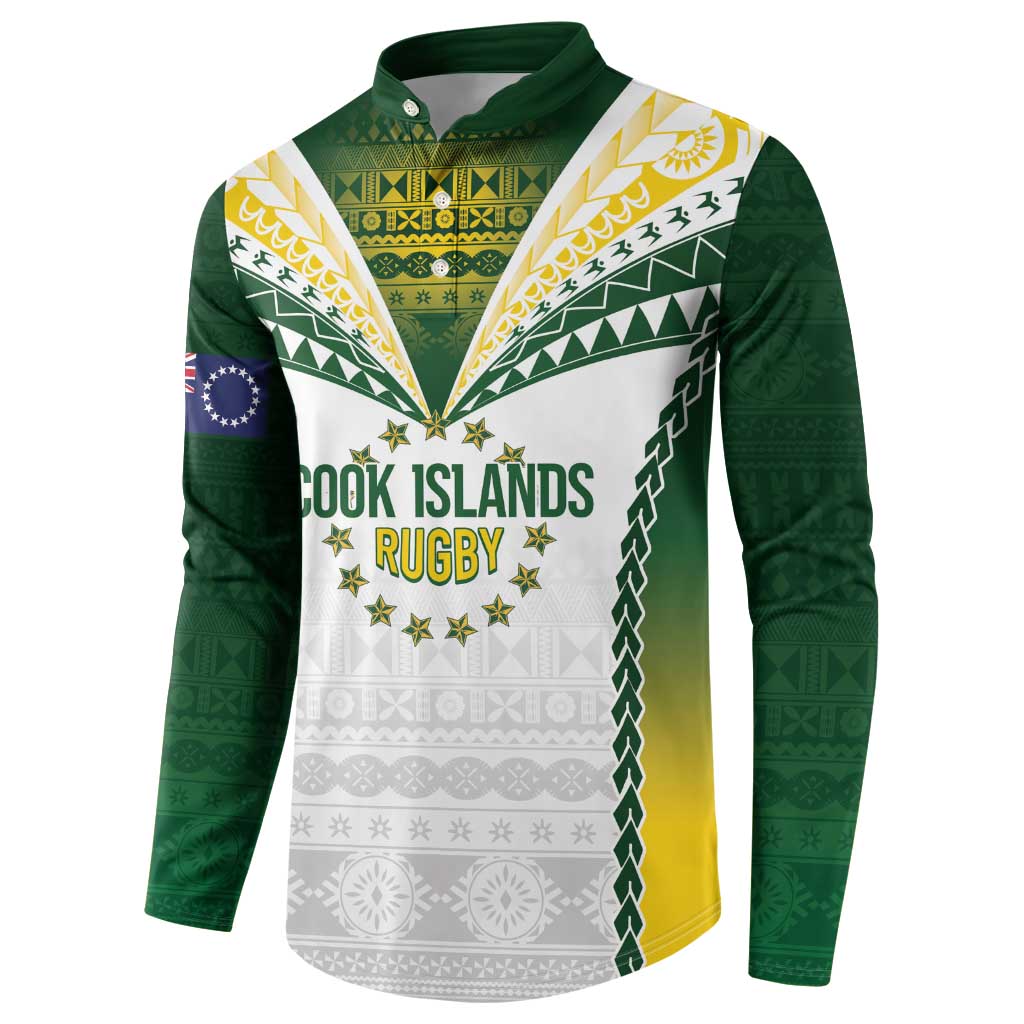 Cook Islands Rugby Custom Button Sweatshirt Kuki's Aitu Champions - Polynesian Pride