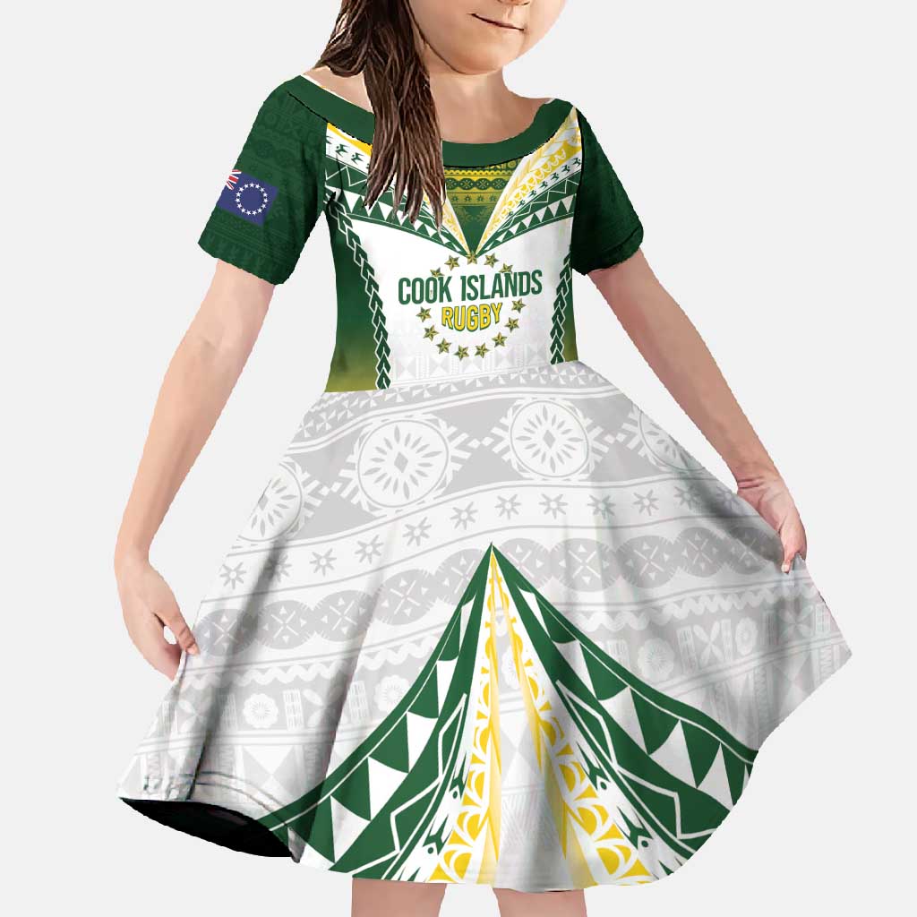 Cook Islands Rugby Custom Family Matching Long Sleeve Bodycon Dress and Hawaiian Shirt Kuki's Aitu Champions - Polynesian Pride