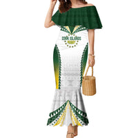 Cook Islands Rugby Custom Family Matching Mermaid Dress and Hawaiian Shirt Kuki's Aitu Champions - Polynesian Pride