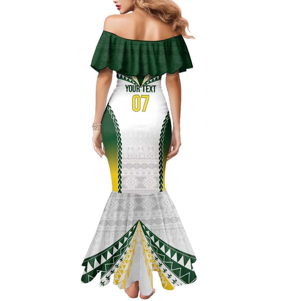 Cook Islands Rugby Custom Family Matching Mermaid Dress and Hawaiian Shirt Kuki's Aitu Champions - Polynesian Pride
