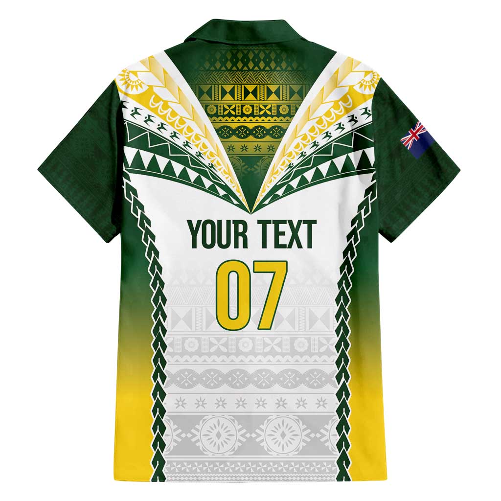 Cook Islands Rugby Custom Family Matching Off Shoulder Short Dress and Hawaiian Shirt Kuki's Aitu Champions - Polynesian Pride