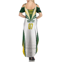 Cook Islands Rugby Custom Family Matching Summer Maxi Dress and Hawaiian Shirt Kuki's Aitu Champions - Polynesian Pride