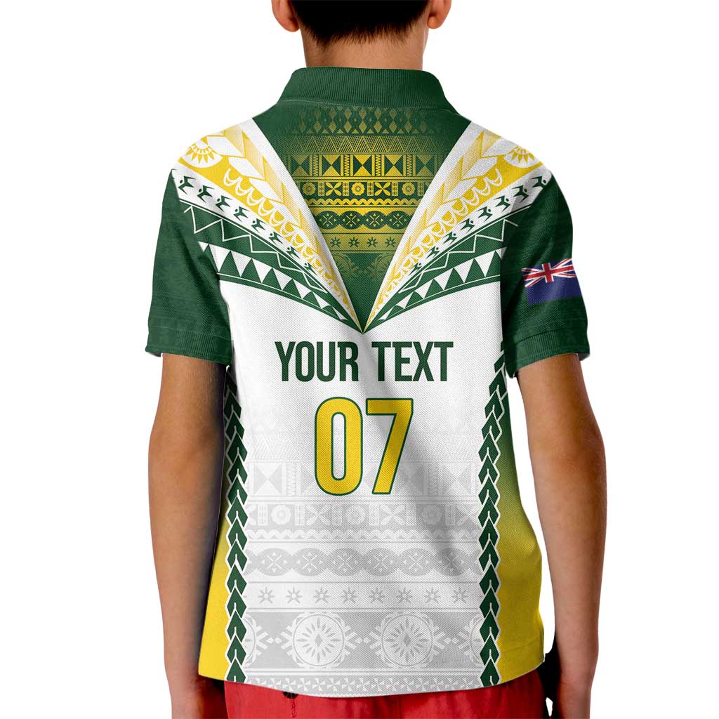 Cook Islands Rugby Custom Kid Polo Shirt Kuki's Aitu Champions - Polynesian Pride
