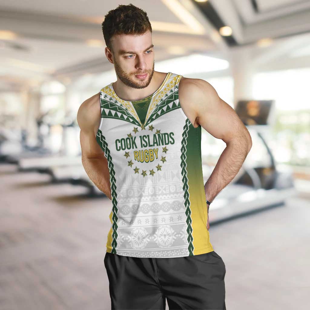 Cook Islands Rugby Custom Men Tank Top Kuki's Aitu Champions - Polynesian Pride