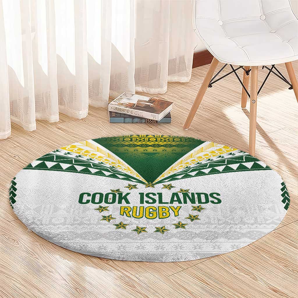 Cook Islands Rugby Round Carpet Kuki's Aitu Champions - Polynesian Pride