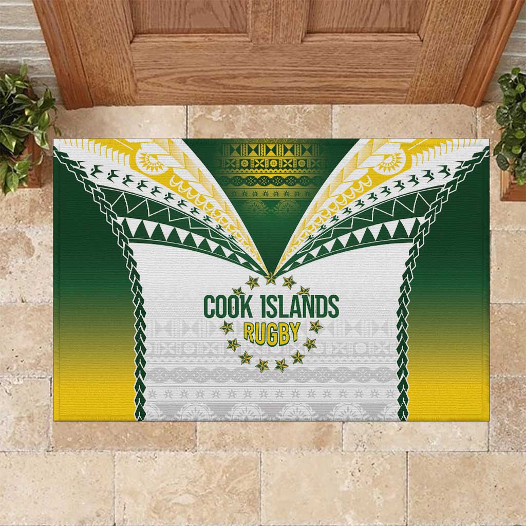 Cook Islands Rugby Rubber Doormat Kuki's Aitu Champions - Polynesian Pride